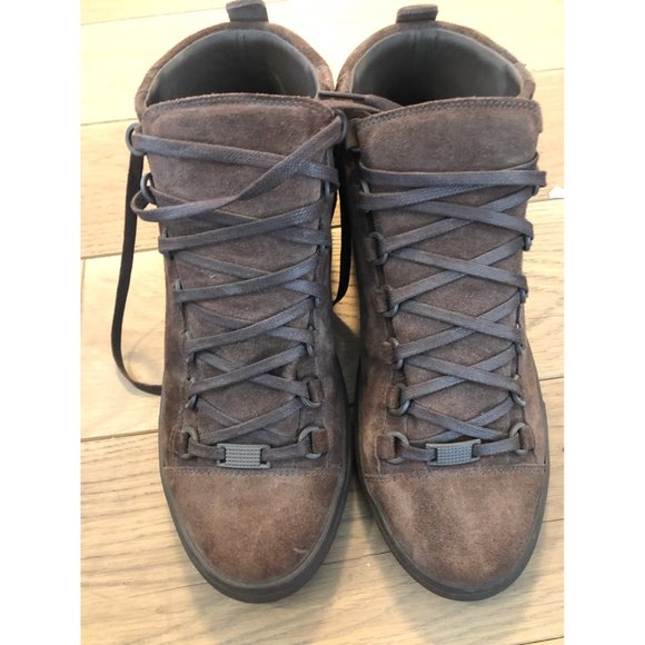 Balenciaga Other - Balenciaga Arena Suede High Top Sneaker Brown (Men's)